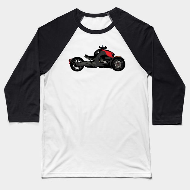 Motorcycle Can-Am Ryker Baseball T-Shirt by WiredDesigns